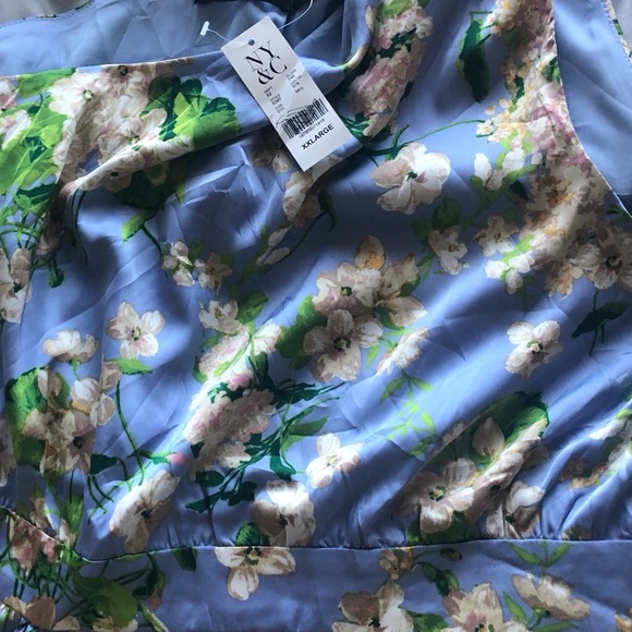 NEW YORK & COMPANY Plus One Shoulder Pleaded Jumpsuit,Color Lavender ,XXL Size - Picture 5 of 6